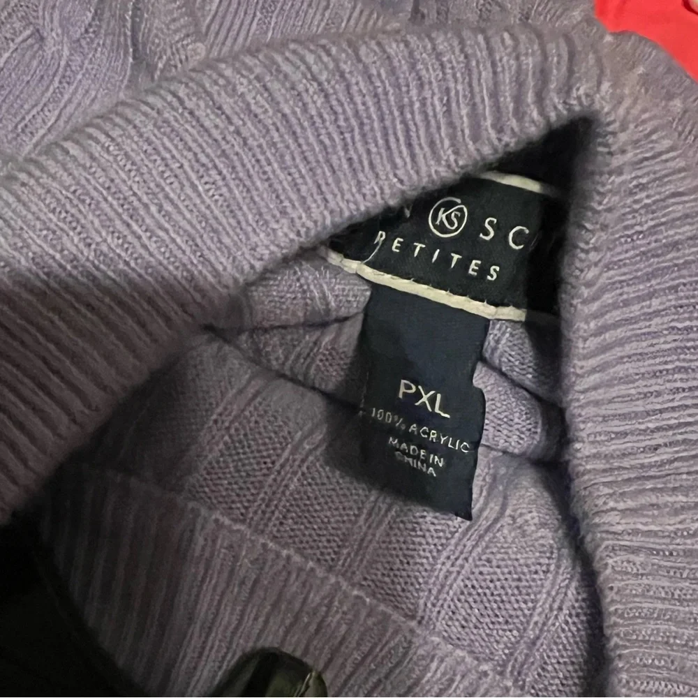 Karen Scott Petite Soft Purple Sweater Retro Light Lavender